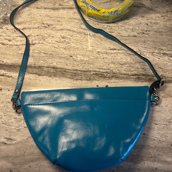 Patricia Nash Leather Convertible Crossbody/Belt Bag Blue - Picture 2 of 9